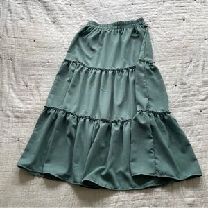 Seafoamgreen Amazon tiered maxi skirtNWOT
